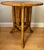 Brown Sculpted Bamboo Side Table With Hand Decorated Top For Sale - Image 8 of 9