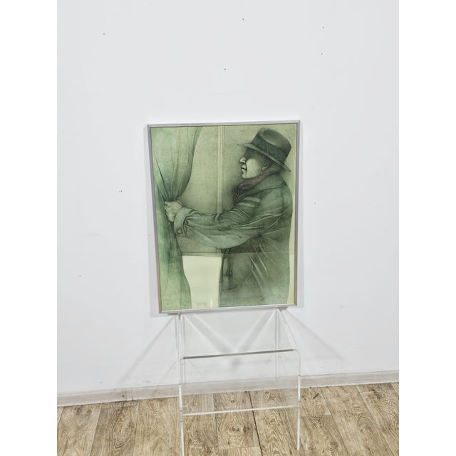 1970s Bruno Bruni, Hinter dem Vorhang, 1979, Lithograph, Framed For Sale - Image 5 of 17