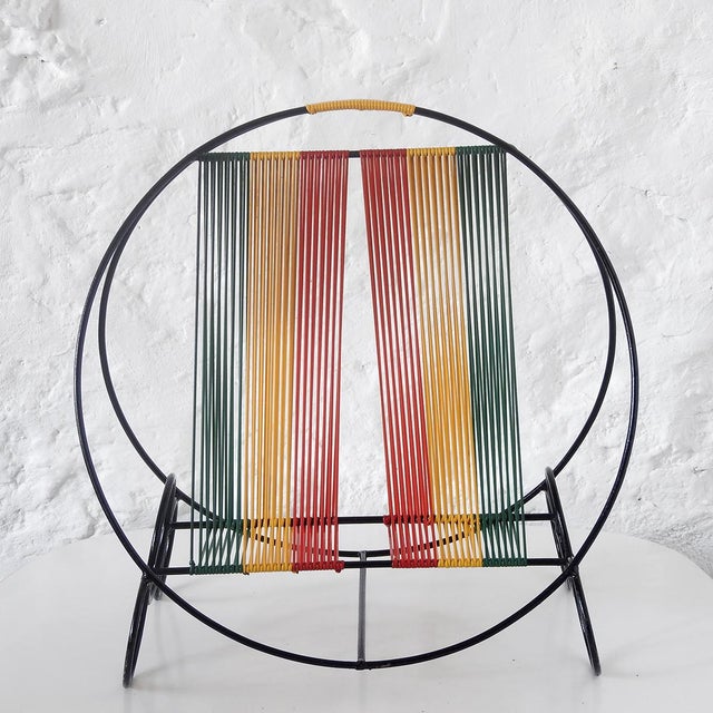 Mid-Century Modern French Vinyl Record Stand, 1960 For Sale - Image 4 of 11