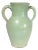 Early 20th Century Matte Green Arts and Crafts Style Handled Vase For Sale