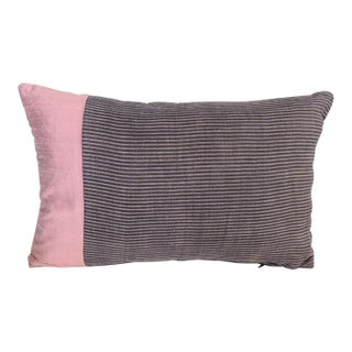 Petite Woven Silk Boudoir Decorative Pillow For Sale