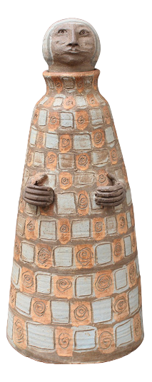 Stoneware Sculpture of a Man by Albert Thiry, 1990s