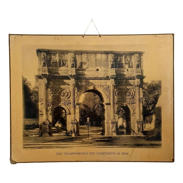 C.G. Röder, The Triumphbogen of the Constantine in Rome, 1897, Collotype Print For Sale