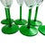 1980s Vintage Luminarc Durand France Emerald Green Champagne Flute Wine Glasses- Set of 6 For Sale - Image 5 of 6