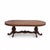 An impressive antique Renaissance Revival dining table with an oval walnut-veneered top, radiating sunburst pattern and...