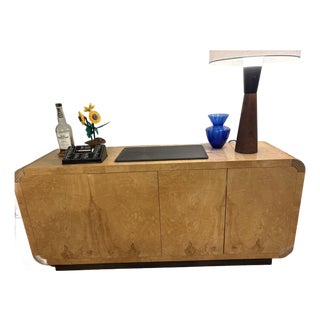 1970s Henredon Scene II Burlwood Sideboard For Sale