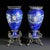 Rare pair of late 19th-century french vases in the style of émaux de longwy, retailed by the prestigious maison a. Giroux,...