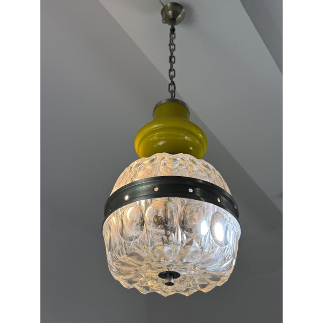 Space Age Pendant Lamps in Yellow Murano Glass, 1970s, Set of 2 For Sale - Image 11 of 15