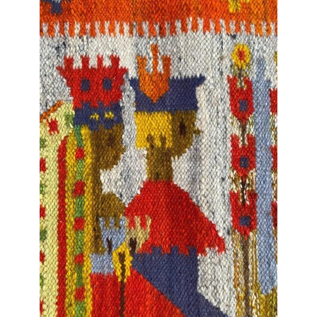 Vintage Polish Hand Woven Tapestry For Sale - Image 6 of 15