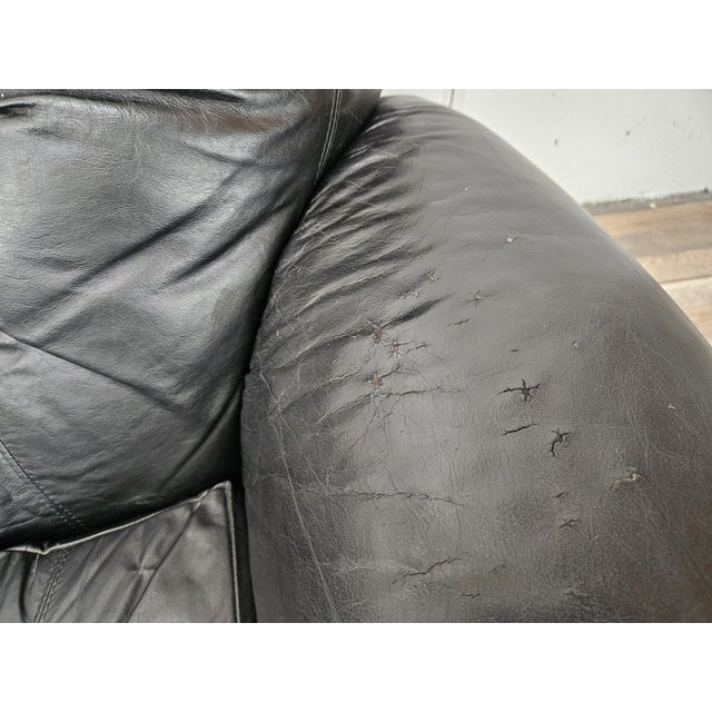 Vintage Club Chairs in Black Leather, 1970, Set of 2 For Sale - Image 14 of 18