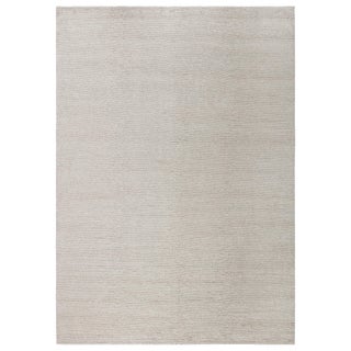 Contemporary Flatweave Solid Light Beige Carpet "Mojave" by Doris Leslie Blau For Sale