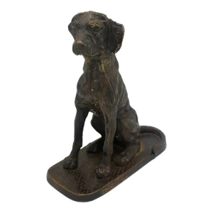 Mid Century Traditional Bronze Sporting Dog