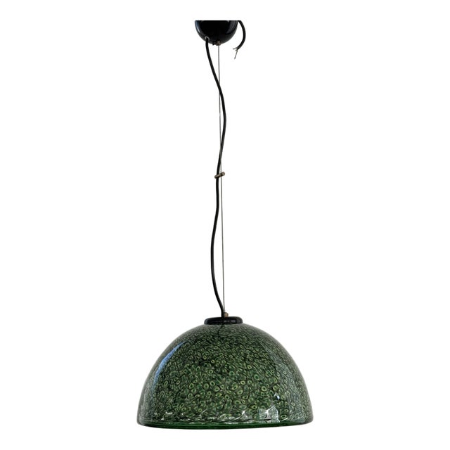 Italian Green Neverrino Pendant Light by Gae Aulenti for Vistosi, 1970s For Sale