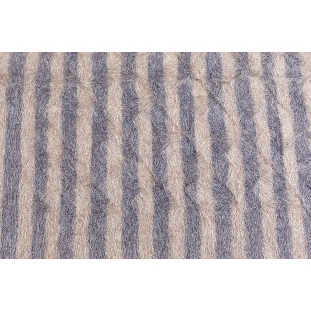 Modern Textural Stripe Modern Goat Hair Runner by Doris Leslie Blau For Sale - Image 3 of 8