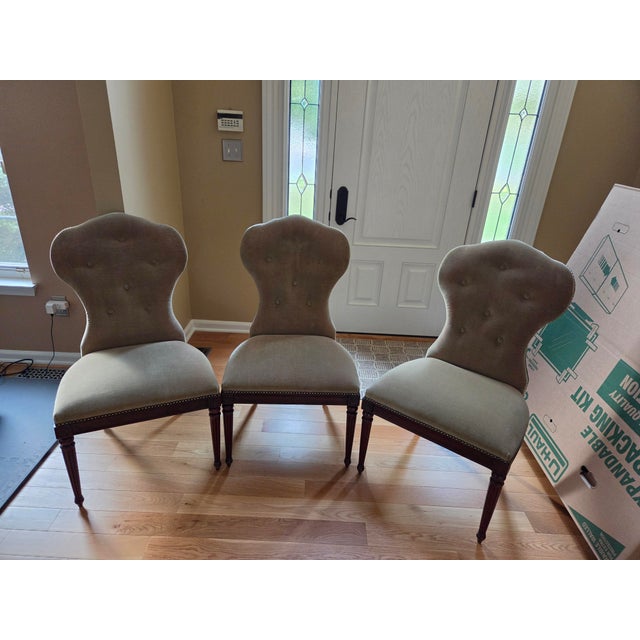 Green Henredon French Louis XVI Style - 6 Sidechairs For Sale - Image 8 of 9