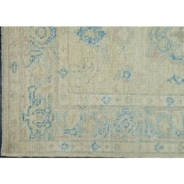 Turkish Oushak Runner Rug 3' x 14'6" #17920 For Sale In Houston - Image 6 of 8