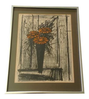 Flower Lithograph by Bernard Buffet