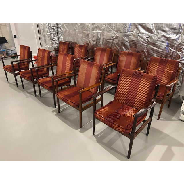 1960s Set of 10 Arne Vodder by Sibast Danish Rosewood Armchairs For Sale - Image 12 of 12