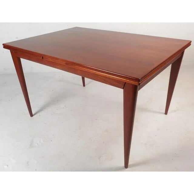 Niels Otto Møller Mid-Century Modern Teak Draw-Leaf Dining Table by Niels Otto Møller For Sale - Image 4 of 6
