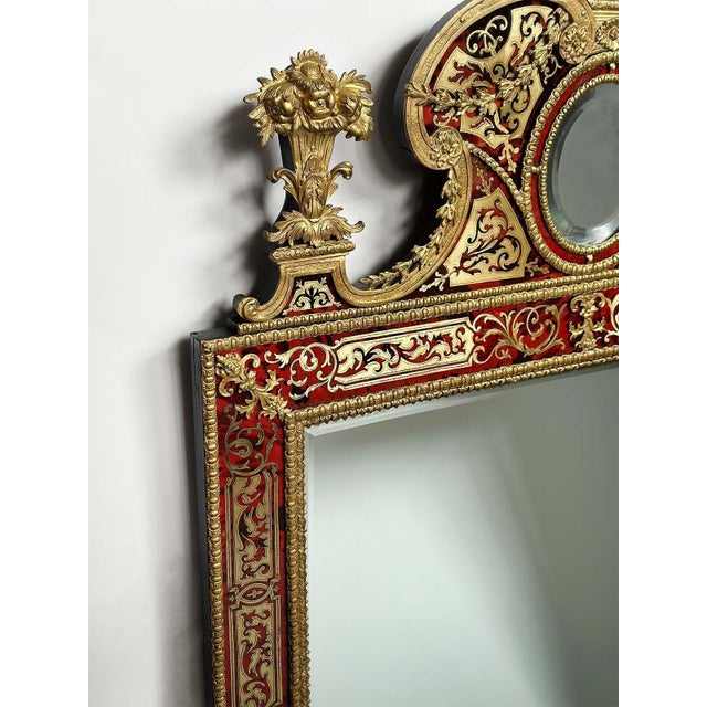 Gustavian (Swedish) 19th Century Swedish Verre Églomisé Mirror in the Taste of Burchardt Precht For Sale - Image 3 of 8