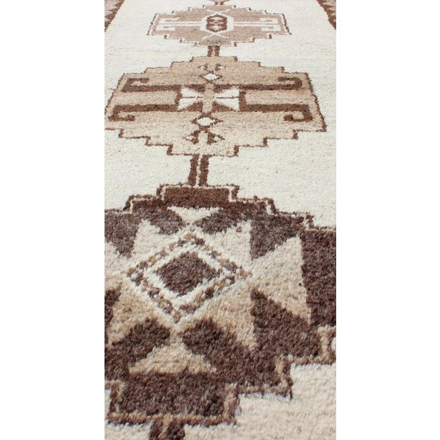 Textile Vintage Tribal Turkish Tulu Runner- 3′5″ × 10′3″ For Sale - Image 7 of 11