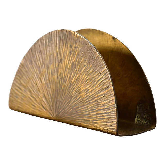 Roycroft Arts & Crafts Brass Over Copper Letter Rack For Sale