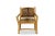 Brutalist style armchair in solid natural blond elm, with its seat and back in goatskin. Work realized in the 1970s. This...