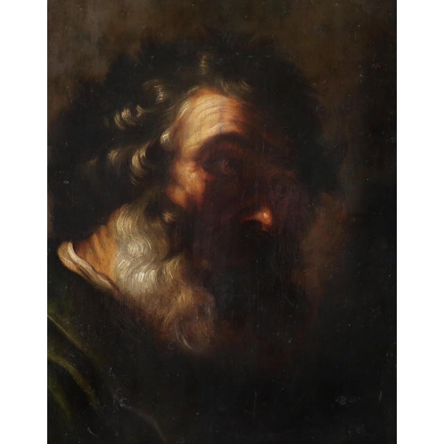 Neapolitan School, in the style of Jusepe de Ribera, 17th century "Portrait of a Bearded Old Man" probably an apostle or...