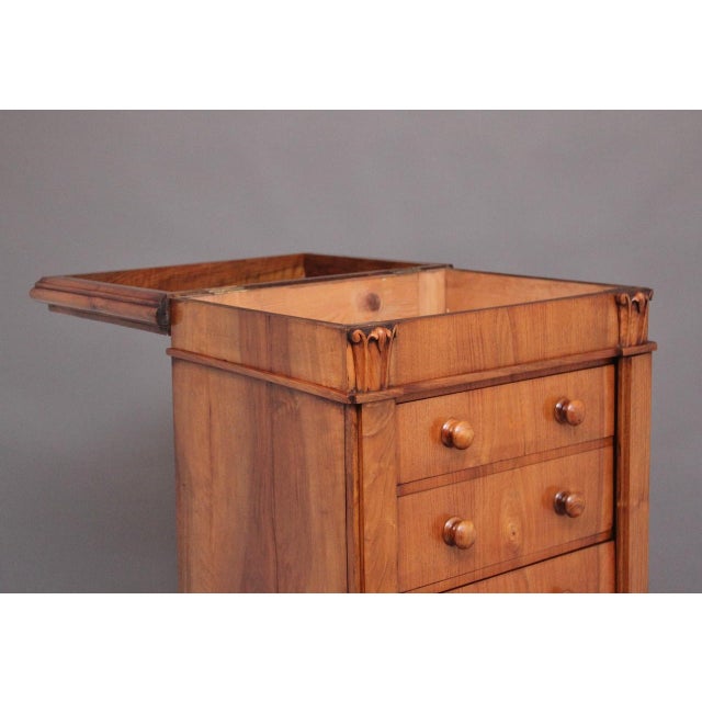 Wood Regency Walnut Wellington Chest, 1830s For Sale - Image 7 of 15
