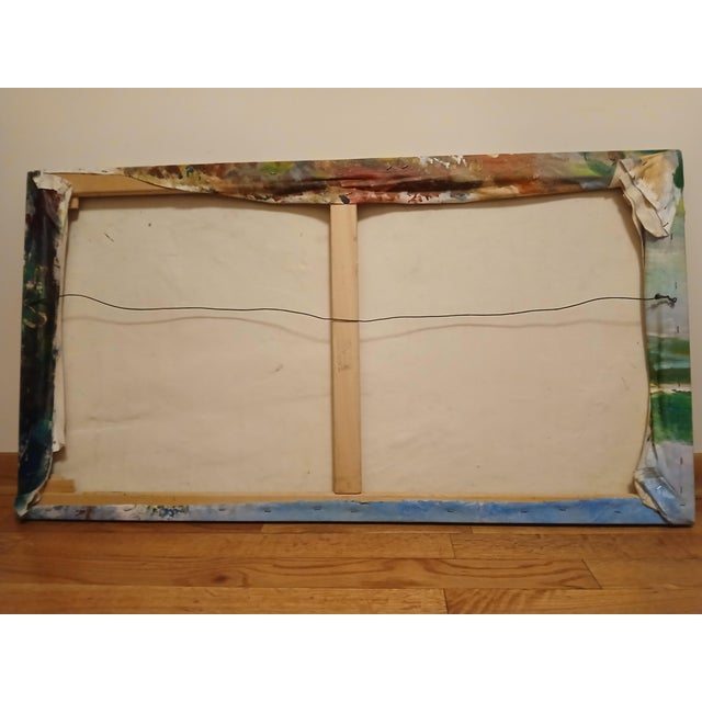 Textile 1990s Nude Lady Oil Painting Collage Signed by Artist For Sale - Image 7 of 7