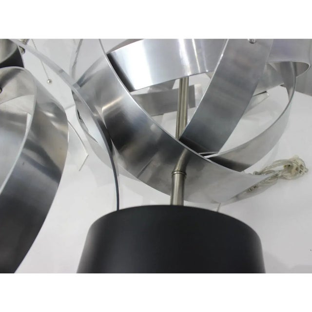 Armillary Steel Table Lamps - The Pair For Sale - Image 10 of 14