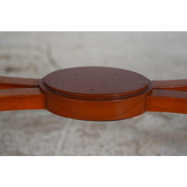 English Yew Wood Oval Coffee Cocktail Table For Sale - Image 12 of 13