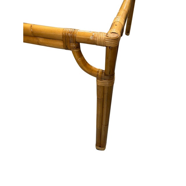 1940s Restored Rattan Three-Strand Long Dining Table For Sale - Image 4 of 6