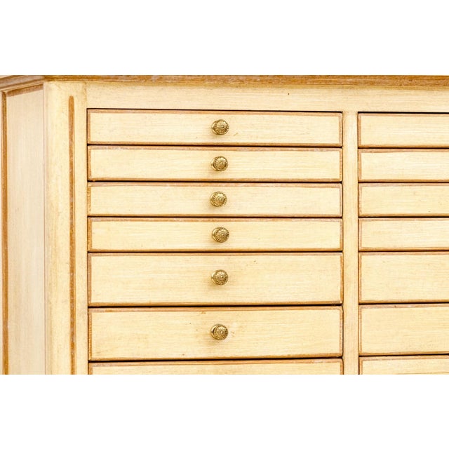 Early 20th Century Vintage Louis XVI Style Apothecary Chest With a Ceramic Top For Sale - Image 5 of 11