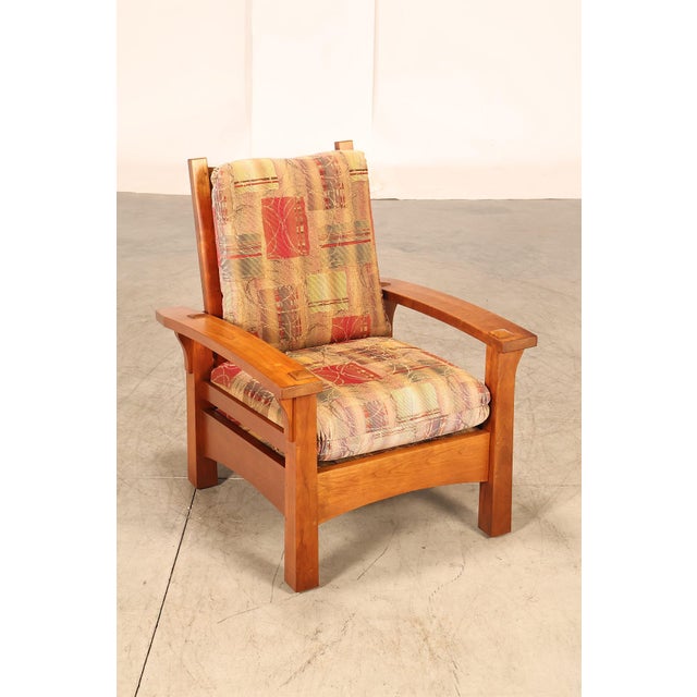 Stickley Stickley Mission Collection Cherry "Gus" Morris Chair For Sale - Image 4 of 18