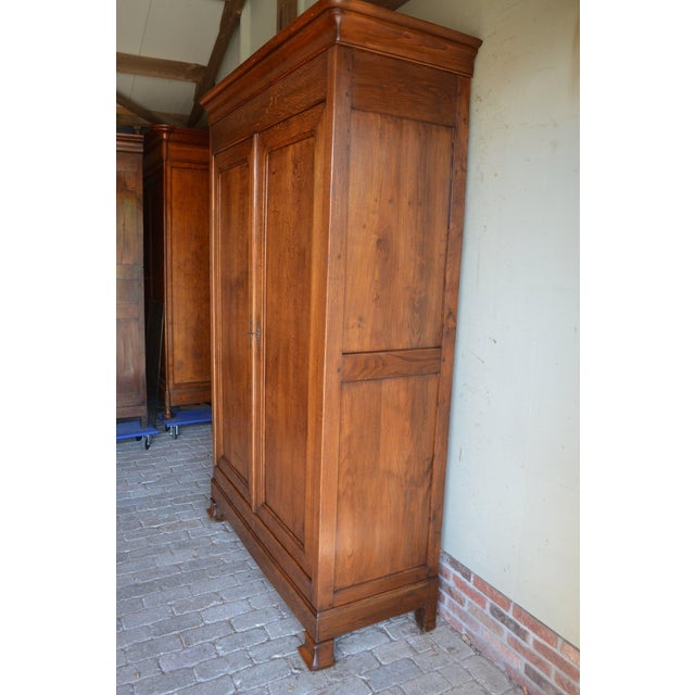 Wood Antique Louis Philippe Oak Cabinet For Sale - Image 7 of 10