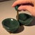 Elegant double salt cellar or table condiment dish made by wolfers frères in brussels, probably around the 1950s. Model...
