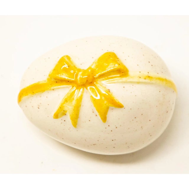 Ceramic Mid 20th Century Ceramic Glazed Eggs- Set of 2 For Sale - Image 7 of 11