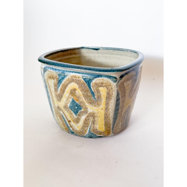 Mid 20th Century Glazed Studio Pottery Planter, Signed For Sale - Image 10 of 11