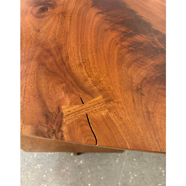 Late 20th Century Mira Nakashima 'Conoid' Walnut Desk Signed For Sale - Image 13 of 14