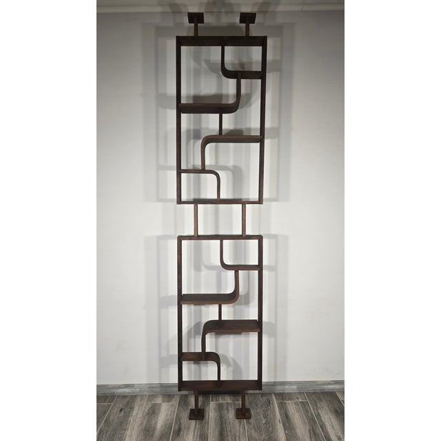 Brown Room Divider by Ludvik Volak for Drevopodnik Holesov, 1950s For Sale - Image 8 of 8