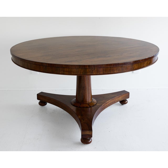 William IV Rosewood Tilt-Top Centre Table on Tripartite Pedestal, c.1835 For Sale - Image 4 of 18
