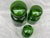 Mid-Century Modern Vintage Apothecary Jar Set Green Glass Belgium For Sale - Image 3 of 13