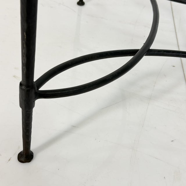 Attributed to Mario Papperzini for Janus Et Cie Iron & Glass Round Dining Table For Sale - Image 14 of 18
