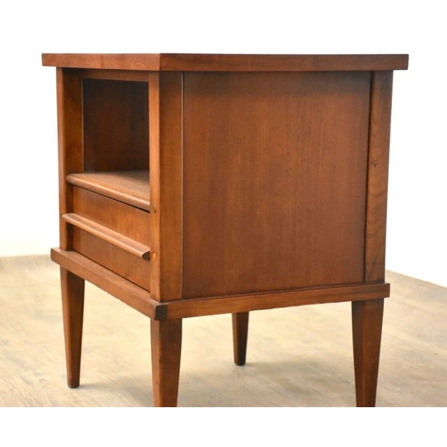 Mid-Century Modern Walnut Nightstand by Kent Coffey Simplicité For Sale - Image 3 of 8