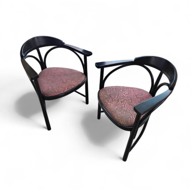 Brown Triangle Chair by Michael Thonet, Set of 2 For Sale - Image 8 of 18