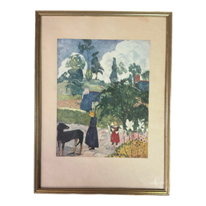 Paul Gauguin “Among the Lilies” Offset Lithograph.