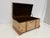 1980's Vintage tessellated stone large trunks with different color stones, brass inlay. Perfect for storing. Stunning...