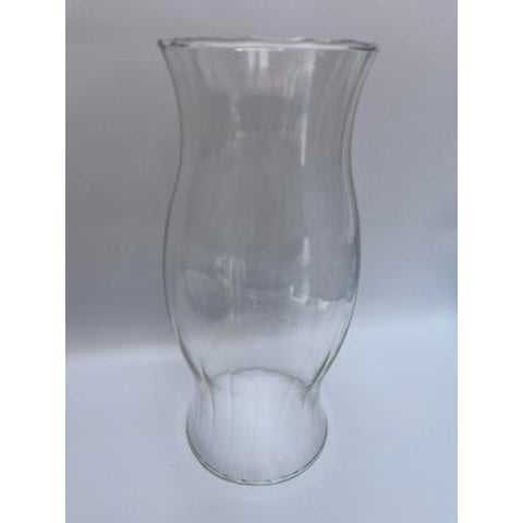 Traditional Vintage Clear Ribbed Glass Hurricane For Sale - Image 3 of 9