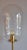 Vintage Floor Lamp with Brass Base and Clear Egg-Shaped Glass Shade, 2000s For Sale - Image 6 of 7